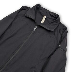 Alo Yoga Contour Jacket Womens Medium Black Full Zip Active Athleisure Athletic